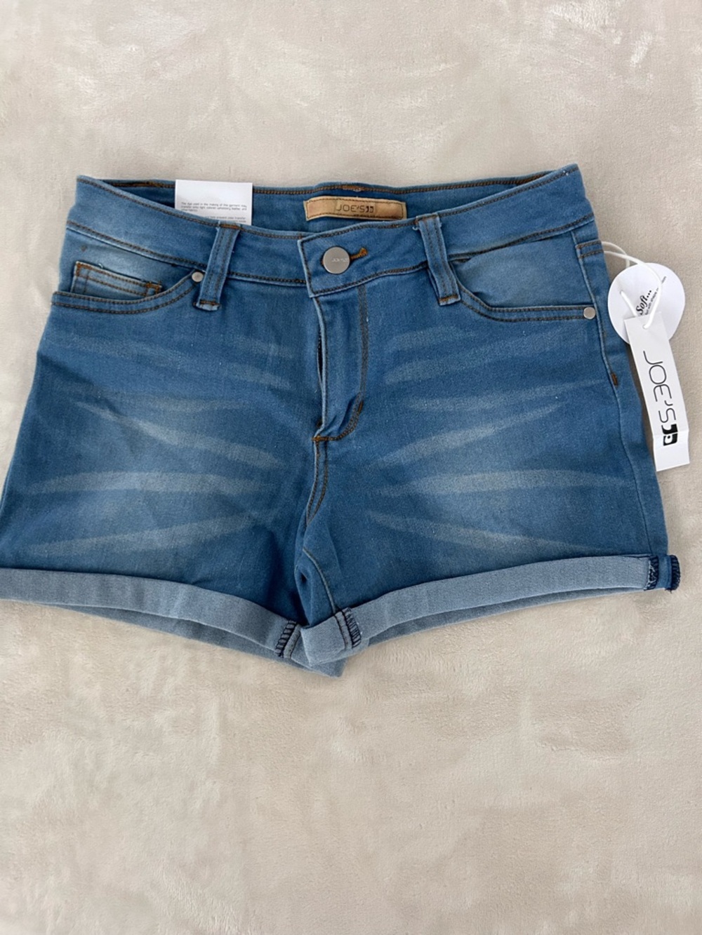 Joe's Jeans Medium Blue Denim Rolled-Hem Women's Shorts